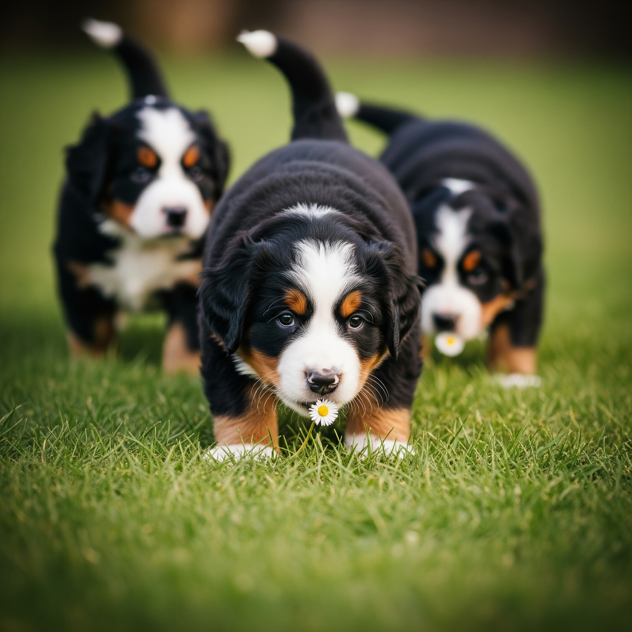 Chiots socialisés en extérieur